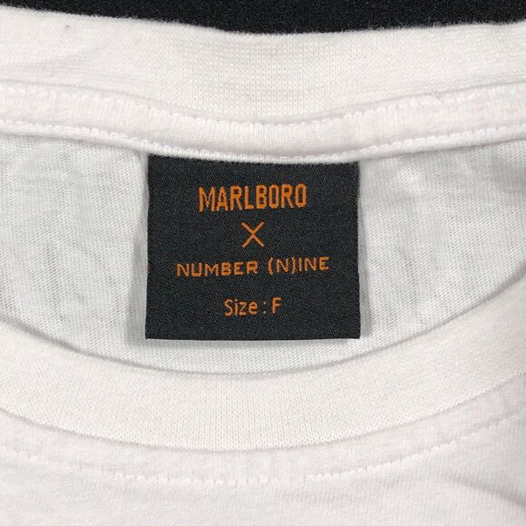 Vintage 2000s Number (N)ine Marlboro White Tee T Shirt size Medium M Rare B4 - Picture 3 of 6